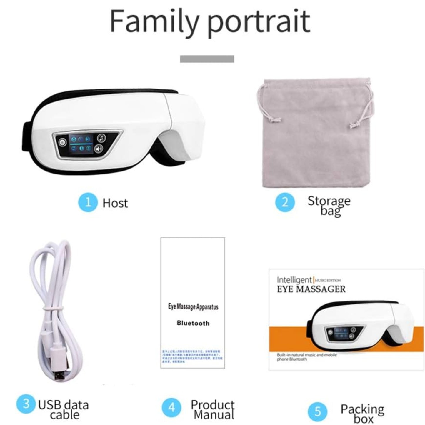👁️ Intelligent Eye Massager – Heat, Vibration & Bluetooth Music