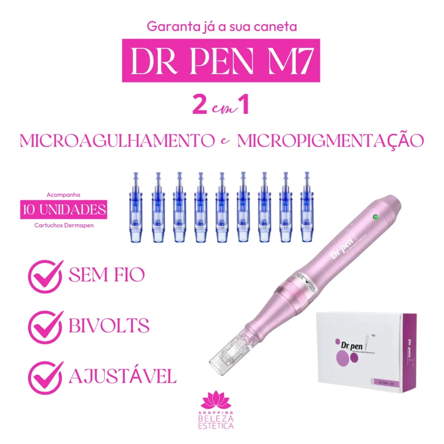 💖 Dr. Pen M7 Wireless Microneedling & PMU Pen – Professional Skin Therapy Tool